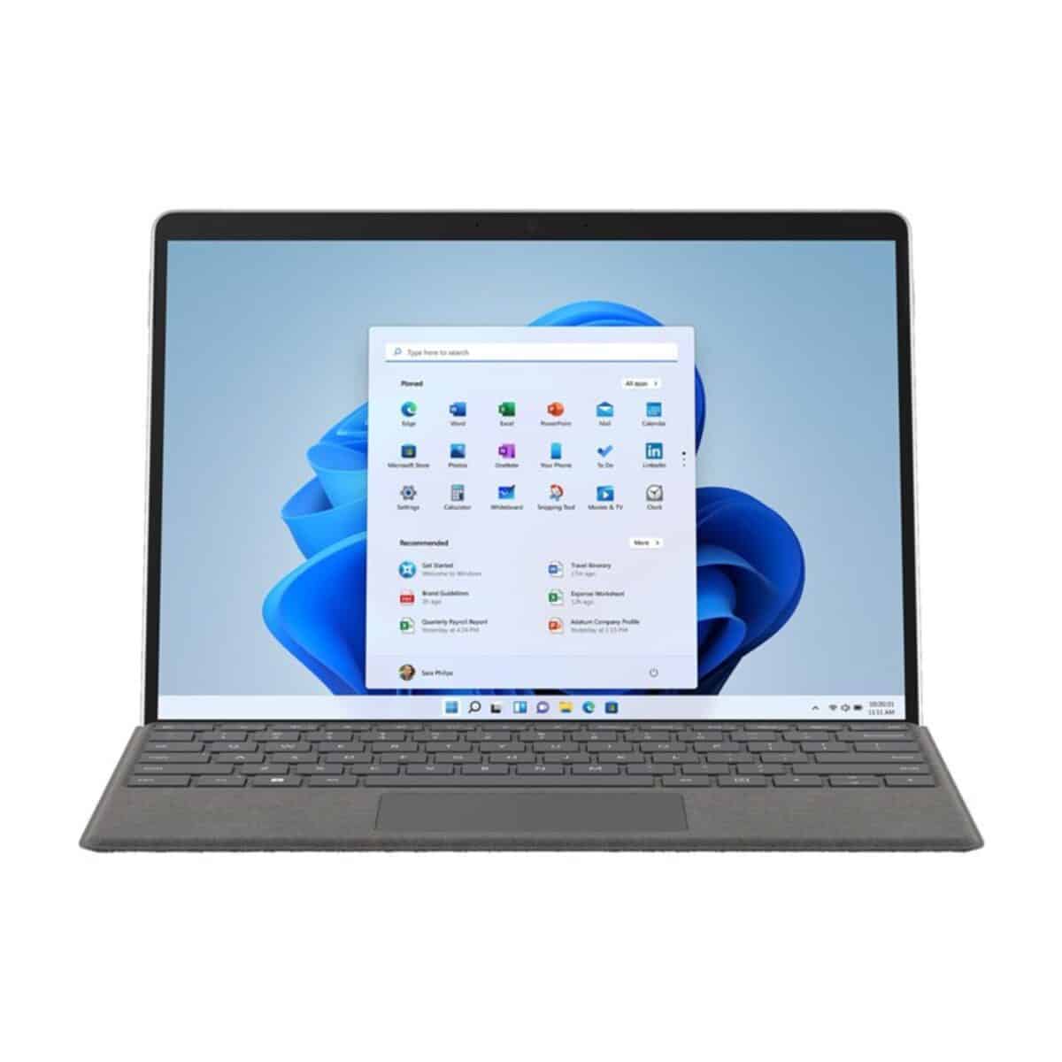  تبلت ویندوزی کارکرده مایکروسافت سرفیس پرو 8 مدل Surface Pro 8 به همراه کیبورد و قلم - تصویر 1