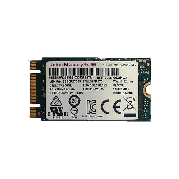 حافظه اس اس دی آنیون مموری مدل SSD NVme UnionMemory ظرفیت 256 گیگابایت